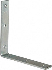 Value Collection - 6" Long x 1-1/4" Wide, Steel, Corner Brace - Zinc Plated - Apex Tool & Supply
