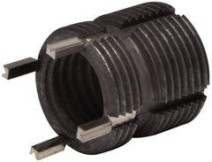 Recoil - 1/2-20 Internal, 5/8-11 External, 5/8" Insert Length, Thin Wall Keylocking Thread Inserts - Stainless Steel, Passivated Finish, Grade 303 - Apex Tool & Supply