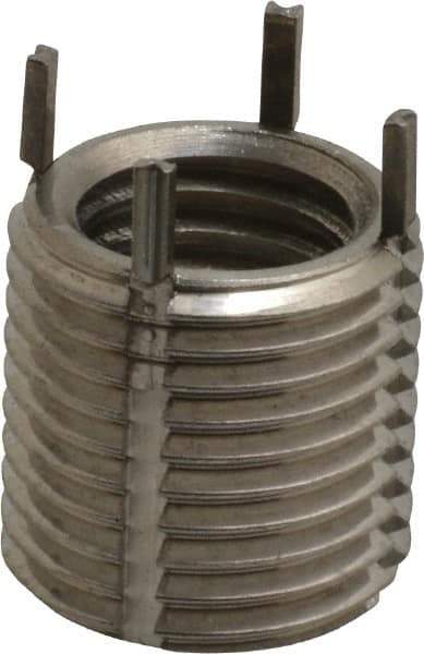 Recoil - M12x1.75 Internal, M16x1.50 External, 16mm Insert Length, Thin Wall Keylocking Thread Inserts - Stainless Steel, Passivated Finish, Grade 303 - Apex Tool & Supply