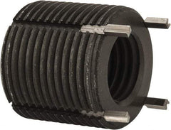 Recoil - 3/4-10 Internal, 1-1/4 - 12 External, 1-1/8" Insert Length, Extra Heavy Duty Keylocking Thread Inserts - Carbon Steel, Zinc Phosphate Finish, Grade C1215 - Apex Tool & Supply