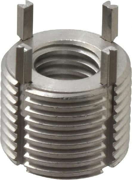Recoil - 1/2-13 Internal, 7/8-14 External, 43/64" Insert Length, Extra Heavy Duty Keylocking Thread Inserts - Stainless Steel, Passivated Finish, Grade 303 - Apex Tool & Supply