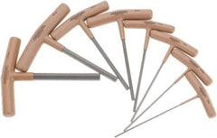 Paramount - 8 Piece T-Handle Hex Key Set - Hex Range 2 to 10mm, 6" OAL, Steel - Apex Tool & Supply