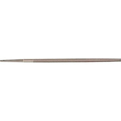 Stanley - 10" Long, Bastard Cut, Round American-Pattern File - Single Cut, 0.38" Overall Thickness - Apex Tool & Supply