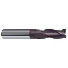6.5mm Dia. x 60mm Overall Length 3-Flute Square End Solid Carbide SE End Mill-Round Shank-Center Cut-Firex - Apex Tool & Supply
