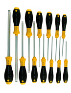 13 Piece - .050 - 3/8 - Ball End Hex Screwdriver MagicRing® Screw Holding SoftFinish® Cushion Grip Set - Apex Tool & Supply