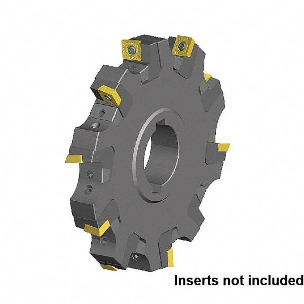 Kennametal - Arbor Hole Connection, 0.551" Cutting Width, 2.554" Depth of Cut, 200mm Cutter Diam, 1.9685" Hole Diam, 14 Tooth Indexable Slotting Cutter - KSSM Toolholder, SP.T 10T3.. Insert, Neutral Cutting Direction - Apex Tool & Supply