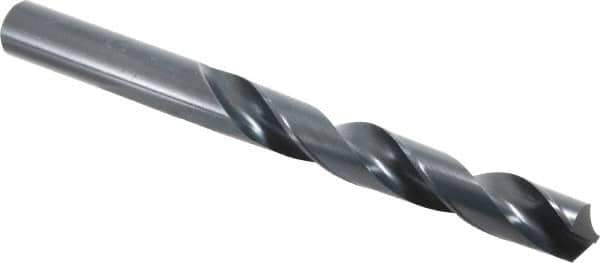 Chicago-Latrobe - 17.5mm 118° High Speed Steel Jobber Drill - Oxide Finish, Right Hand Cut, Spiral Flute, Straight Shank, 191mm OAL, Standard Point - Apex Tool & Supply