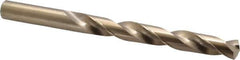 Chicago-Latrobe - 19/32" 135° Cobalt Jobber Drill - Oxide/Gold Finish, Right Hand Cut, Spiral Flute, Straight Shank, 7-1/8" OAL, Split Point - Apex Tool & Supply