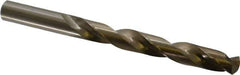 Chicago-Latrobe - 5/8" 135° Cobalt Jobber Drill - Oxide/Gold Finish, Right Hand Cut, Spiral Flute, Straight Shank, 7-1/8" OAL, Split Point - Apex Tool & Supply