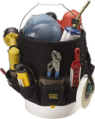 CLC - 48 Pocket Black & Brown Polyester Bucket Tool Organizer - 4" Deep - Apex Tool & Supply
