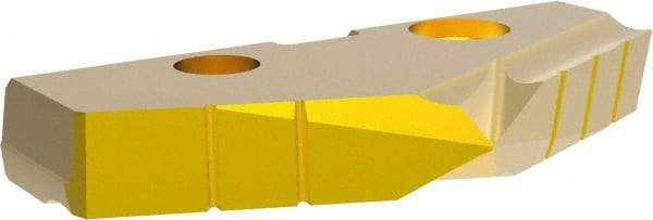 Allied Machine and Engineering - 45.5mm Diam x 1/4" Thick, Seat Code 3, 132° Included Angle Spade Drill Insert - TiN Coated, Cobalt, Grade Super Cobalt, Series GEN2 T-A - Apex Tool & Supply