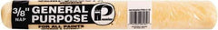 Premier Paint Roller - 3/8" Nap, 18" Wide Paint Roller Cover - Semi-Smooth Texture, Polyester - Apex Tool & Supply