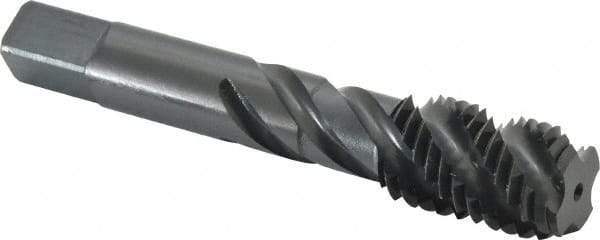 Kennametal - 3/4-10 UNC 4 Flute Bottoming Spiral Flute Tap - Vanadium High Speed Steel, Oxide Finish, 4-1/4" OAL, Right Hand Flute, Right Hand Thread, H3 - Apex Tool & Supply