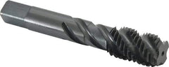 Kennametal - 3/4-10 UNC 4 Flute Bottoming Spiral Flute Tap - Vanadium High Speed Steel, Oxide Finish, 4-1/4" OAL, Right Hand Flute, Right Hand Thread, H3 - Apex Tool & Supply