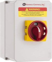 ACI - 3 Phase, 110 to 460V, 3 Pole, 4X, Enclosed Nonfused Cam & Disconnect Switch - 5.9 Inch Wide x 8.6 Inch High x 5.9 Inch Deep - Apex Tool & Supply