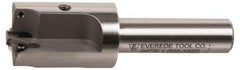 Everede Tool - 1-1/16 Inch Diameter, Interchangeable Pilot, Straight 1/2 Inch Shank Diameter, 3 Insert, Indexable Counterbore - 3.2 Inch Overall Length, TPGH 215 Insert, 3/16 Inch Pilot Hole Diameter Compatibility - Apex Tool & Supply