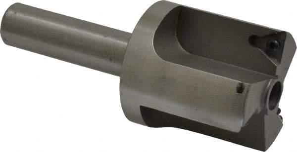 Everede Tool - 1-7/16 Inch Diameter, Interchangeable Pilot, Straight 1/2 Inch Shank Diameter, 3 Insert, Indexable Counterbore - 3.2 Inch Overall Length, TPGH 215 Insert, 5/16 Inch Pilot Hole Diameter Compatibility - Apex Tool & Supply