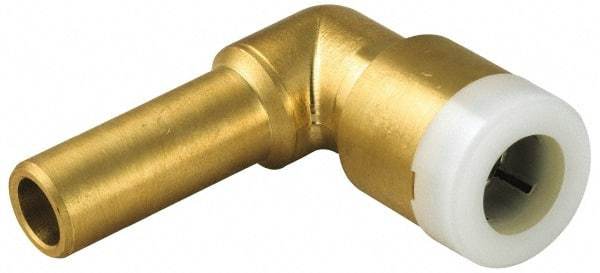Watts - 3/4" Outside Diam, Brass Push-to-Connect Tube Stem Elbow - Tube to Tube Connection, EPDM O-Ring - Apex Tool & Supply