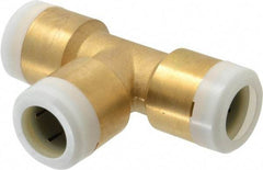 Watts - 3/4" Outside Diam, Brass Push-to-Connect Tube Union Tee - Tube to Tube Connection, EPDM O-Ring - Apex Tool & Supply