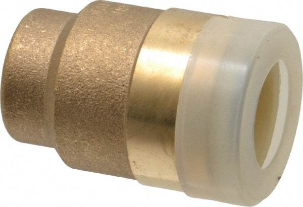 Watts - 1/2" Outside Diam, Brass Push-to-Connect Tube End Stop - Tube to Tube Connection, EPDM O-Ring - Apex Tool & Supply