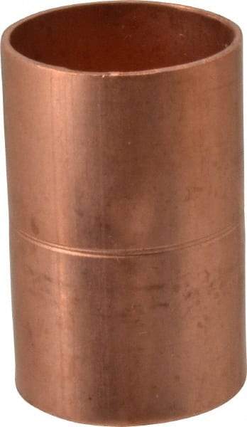 Mueller Industries - 1" Wrot Copper Pipe Coupling with Rolled Stop - C x C, Solder Joint - Apex Tool & Supply