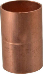 Mueller Industries - 1" Wrot Copper Pipe Coupling with Rolled Stop - C x C, Solder Joint - Apex Tool & Supply