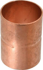 Mueller Industries - 1-1/2" Wrot Copper Pipe Coupling with Rolled Stop - C x C, Solder Joint - Apex Tool & Supply