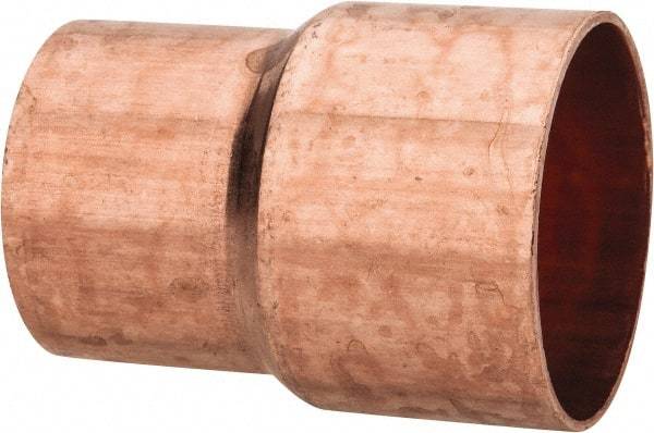 Mueller Industries - 1-1/2 x 1-1/4" Wrot Copper Pipe Reducer Coupling - C x C, Solder Joint - Apex Tool & Supply