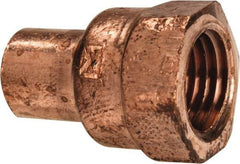 Mueller Industries - 1/4" Wrot Copper Pipe Adapter - C x F, Solder Joint - Apex Tool & Supply