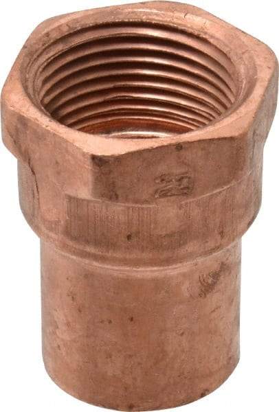 Mueller Industries - 3/4" Wrot Copper Pipe Adapter - C x F, Solder Joint - Apex Tool & Supply