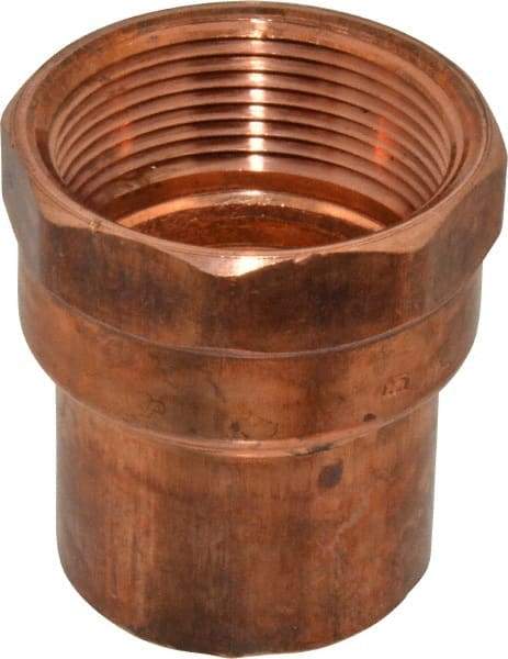 Mueller Industries - 1-1/2" Wrot Copper Pipe Adapter - C x F, Solder Joint - Apex Tool & Supply