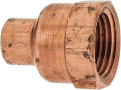 Mueller Industries - 1/4 x 3/8" Wrot Copper Pipe Adapter - C x F, Solder Joint - Apex Tool & Supply