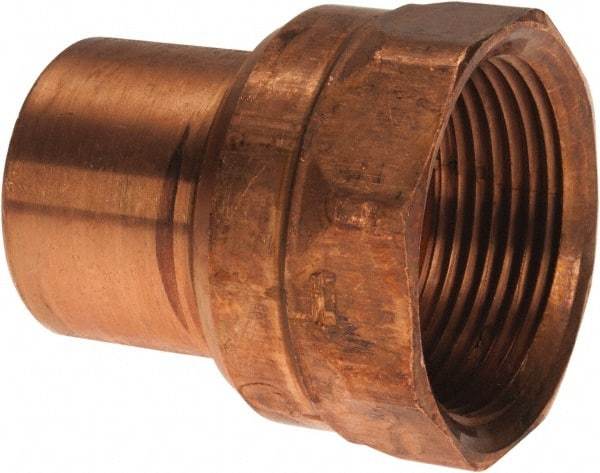 Mueller Industries - 1-1/4" Wrot Copper Pipe Adapter - FTG x F, Solder Joint - Apex Tool & Supply