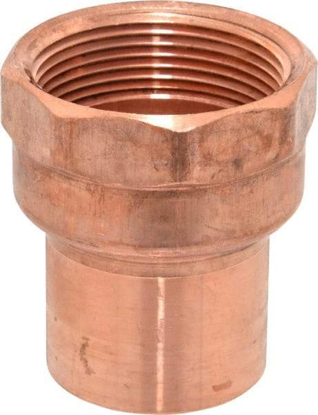 Mueller Industries - 1-1/2" Wrot Copper Pipe Adapter - FTG x F, Solder Joint - Apex Tool & Supply