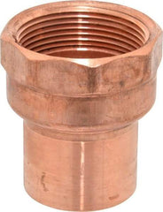 Mueller Industries - 1-1/2" Wrot Copper Pipe Adapter - FTG x F, Solder Joint - Apex Tool & Supply