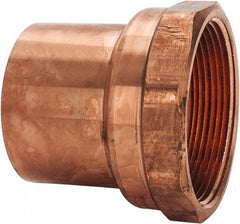 Mueller Industries - 2" Wrot Copper Pipe Adapter - FTG x F, Solder Joint - Apex Tool & Supply