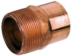 Mueller Industries - 4" Wrot Copper Pipe Adapter - C X M, Solder Joint - Apex Tool & Supply