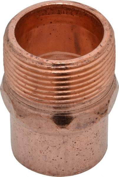 Mueller Industries - 1-1/4" Wrot Copper Pipe Adapter - C X M, Solder Joint - Apex Tool & Supply