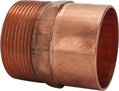 Mueller Industries - 2-1/2" Wrot Copper Pipe Adapter - C X M, Solder Joint - Apex Tool & Supply