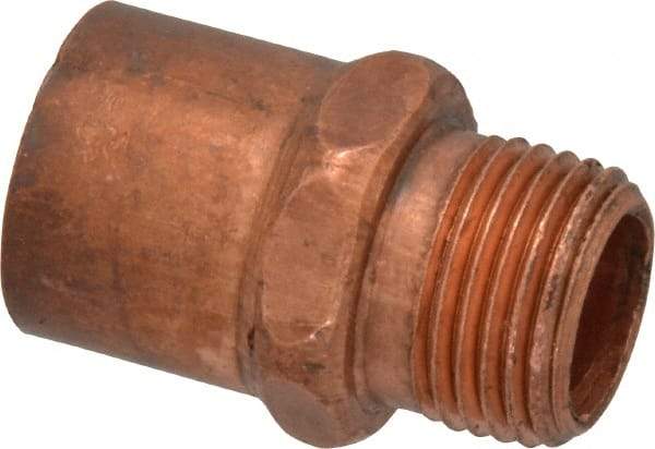 Mueller Industries - 3/4 x 1/2" Wrot Copper Pipe Adapter - C X M, Solder Joint - Apex Tool & Supply