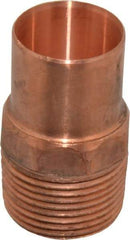 Mueller Industries - 1" Wrot Copper Pipe Adapter - FTG x M, Solder Joint - Apex Tool & Supply
