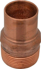 Mueller Industries - 1-1/4" Wrot Copper Pipe Adapter - FTG x M, Solder Joint - Apex Tool & Supply