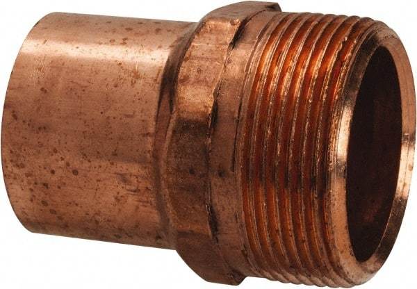 Mueller Industries - 1-1/2" Wrot Copper Pipe Adapter - FTG x M, Solder Joint - Apex Tool & Supply