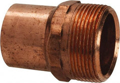 Mueller Industries - 1-1/2" Wrot Copper Pipe Adapter - FTG x M, Solder Joint - Apex Tool & Supply