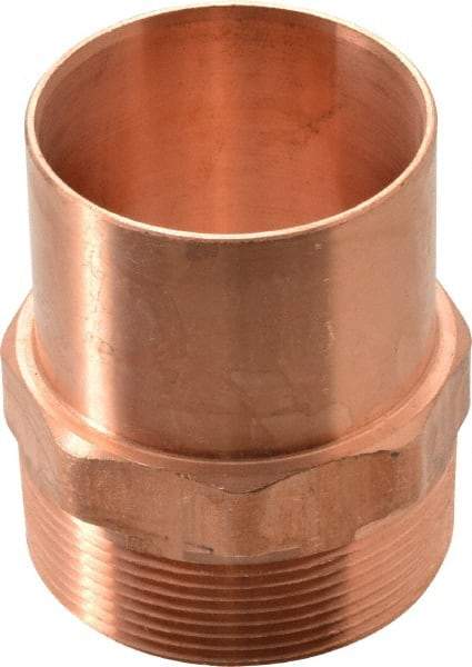 Mueller Industries - 2" Wrot Copper Pipe Adapter - FTG x M, Solder Joint - Apex Tool & Supply