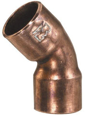 Mueller Industries - 1/4" Wrot Copper Pipe 45° Elbow - C x C, Solder Joint - Apex Tool & Supply