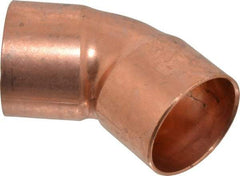 Mueller Industries - 1-1/4" Wrot Copper Pipe 45° Elbow - C x C, Solder Joint - Apex Tool & Supply