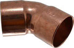 Mueller Industries - 1-1/2" Wrot Copper Pipe 45° Elbow - C x C, Solder Joint - Apex Tool & Supply