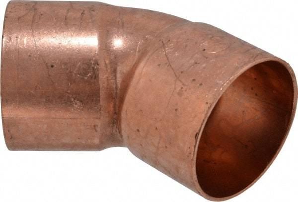 Mueller Industries - 2" Wrot Copper Pipe 45° Elbow - C x C, Solder Joint - Apex Tool & Supply