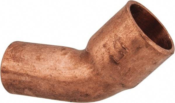 Mueller Industries - 1/4" Wrot Copper Pipe 45° Elbow - FTG x C, Solder Joint - Apex Tool & Supply